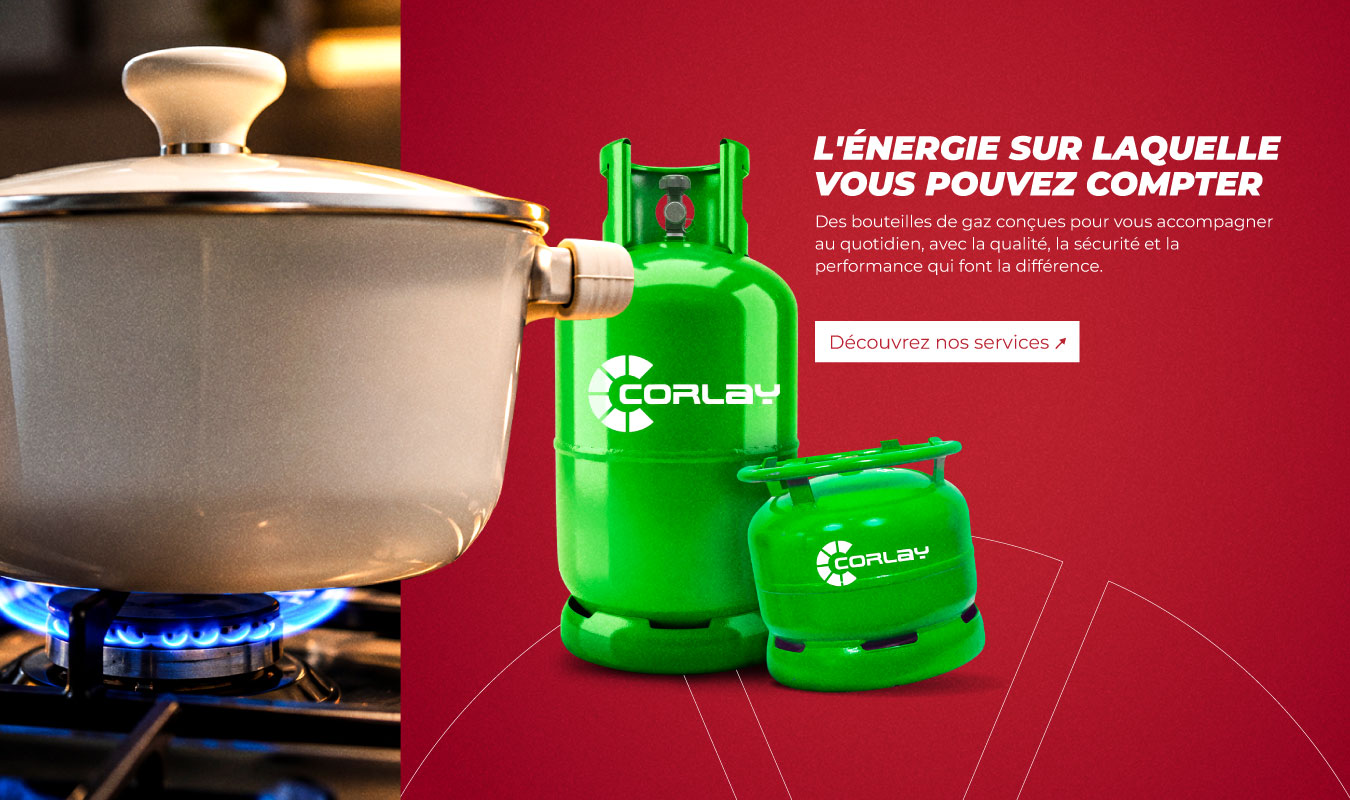 Marmite au feu avec bouteilles de gaz corlay