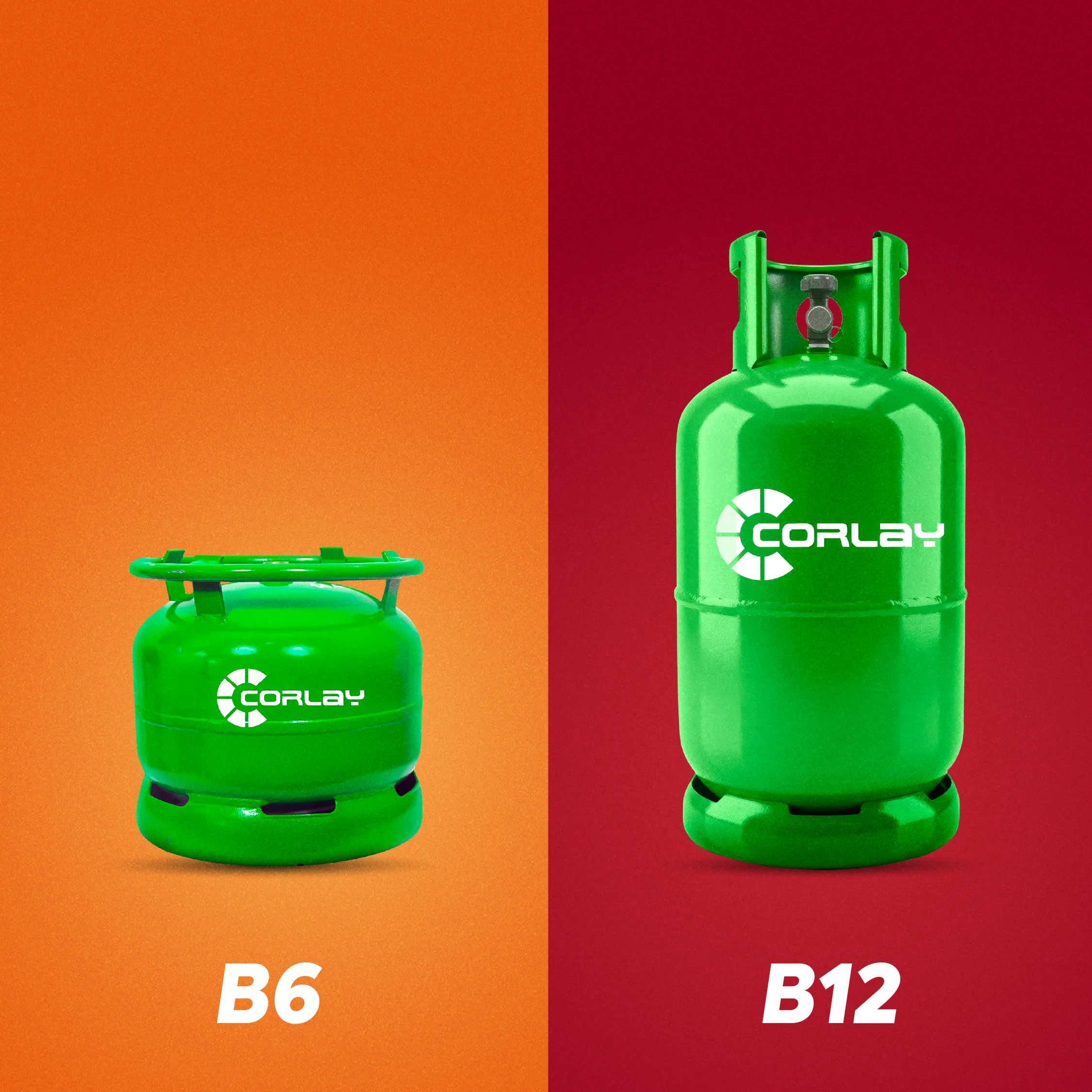 Bouteilles de Gaz B6 et B12 côte à Côte
